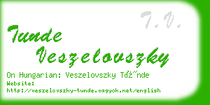 tunde veszelovszky business card